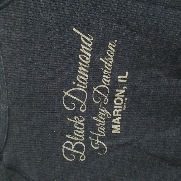 Harley Davidson L/S Blue and Metallic Top Sz Small - Picture 7 of 7